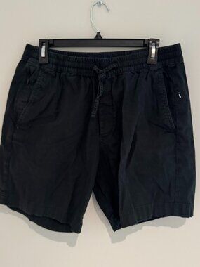Abercrombie and Fitch Black Linen-Blend Shorts Size Medium Like New